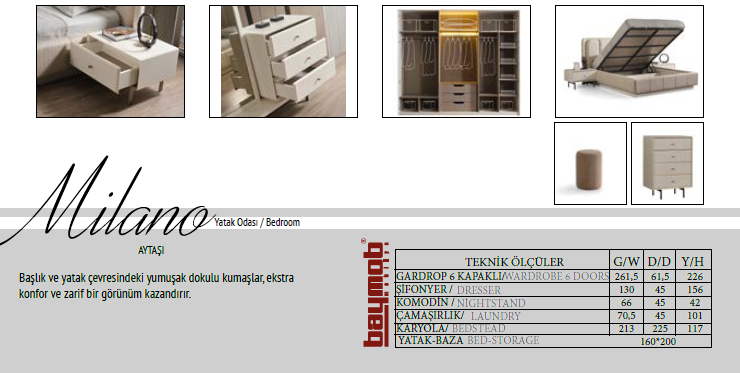 Baymob Milano Yatak Odası