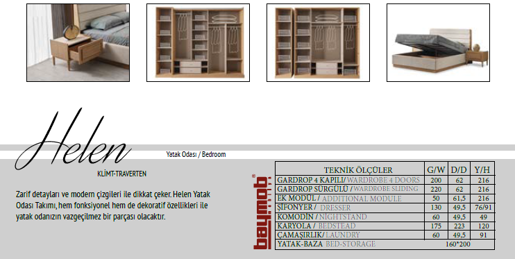 Baymob Helen Yatak Odası