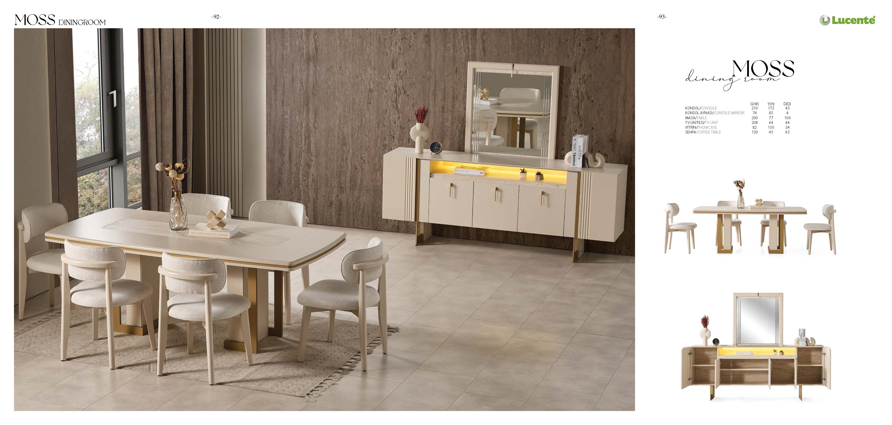 Lucente Moss Yemek Odası