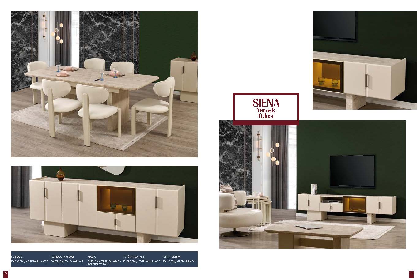 Platin Siena Yemek Odası