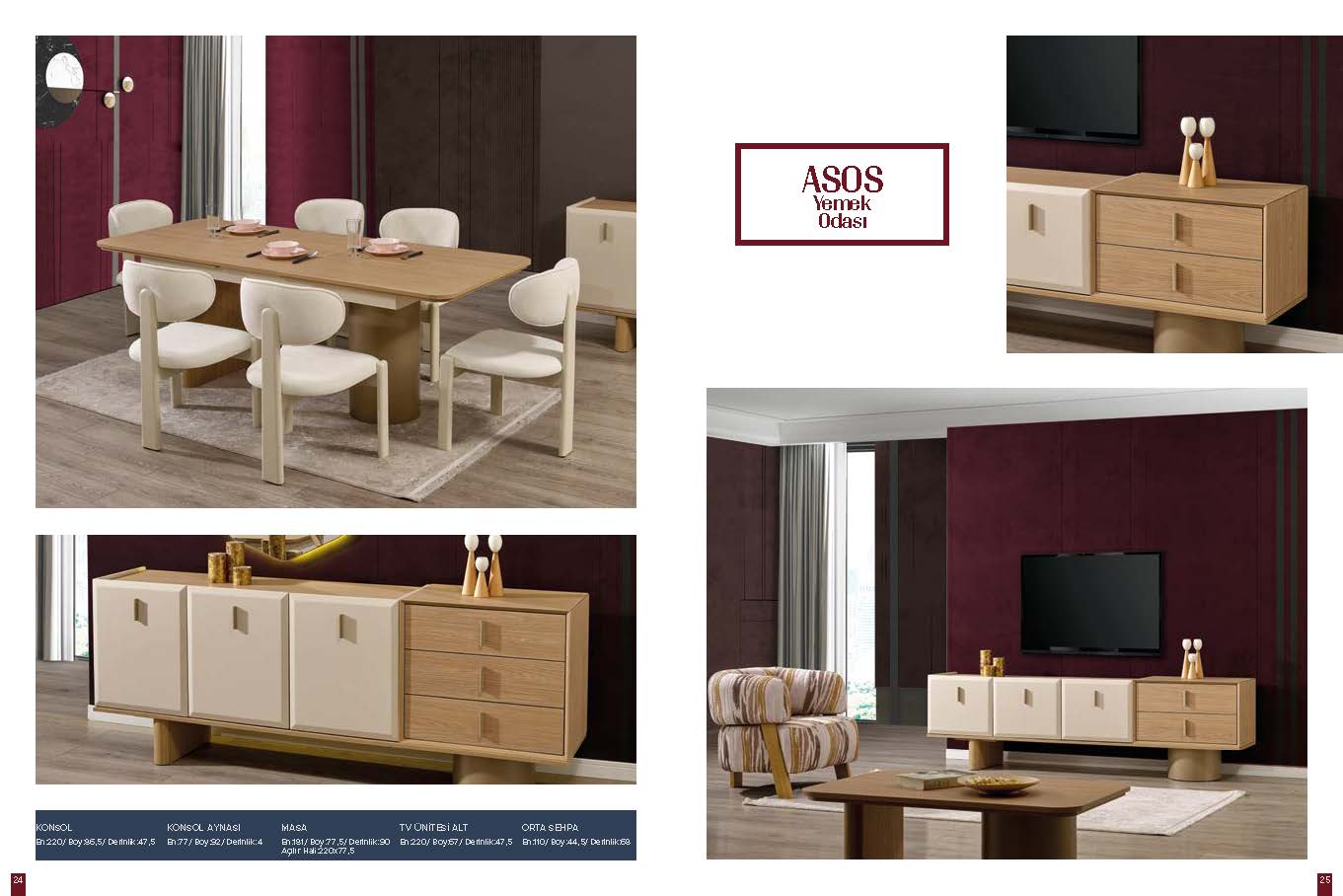 Platin Asos Yemek Odası