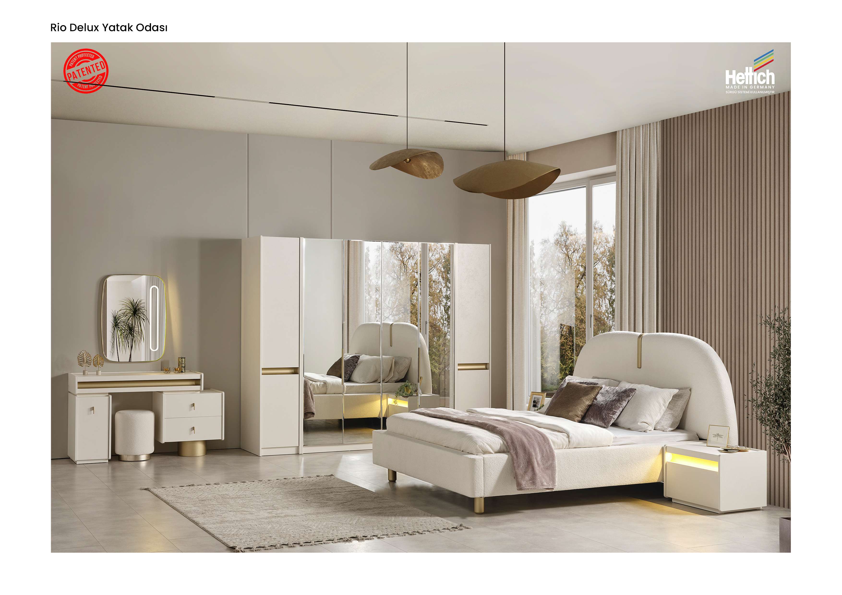 Dimax Rio Delux Yatak Odası Takımı (Patentli Akordeon Kapaklı)
