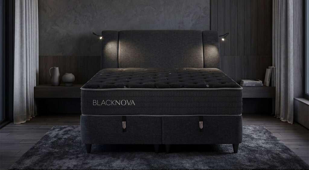 Black Nova Yatak, Baza ve Başlık Seti — fotoğraf 1