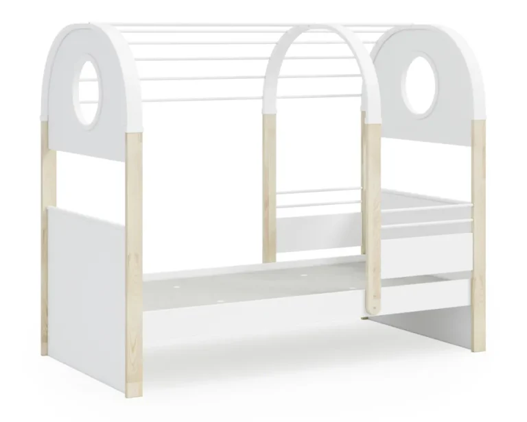 White Montessori Çatılı Karyola 100x200 cm
