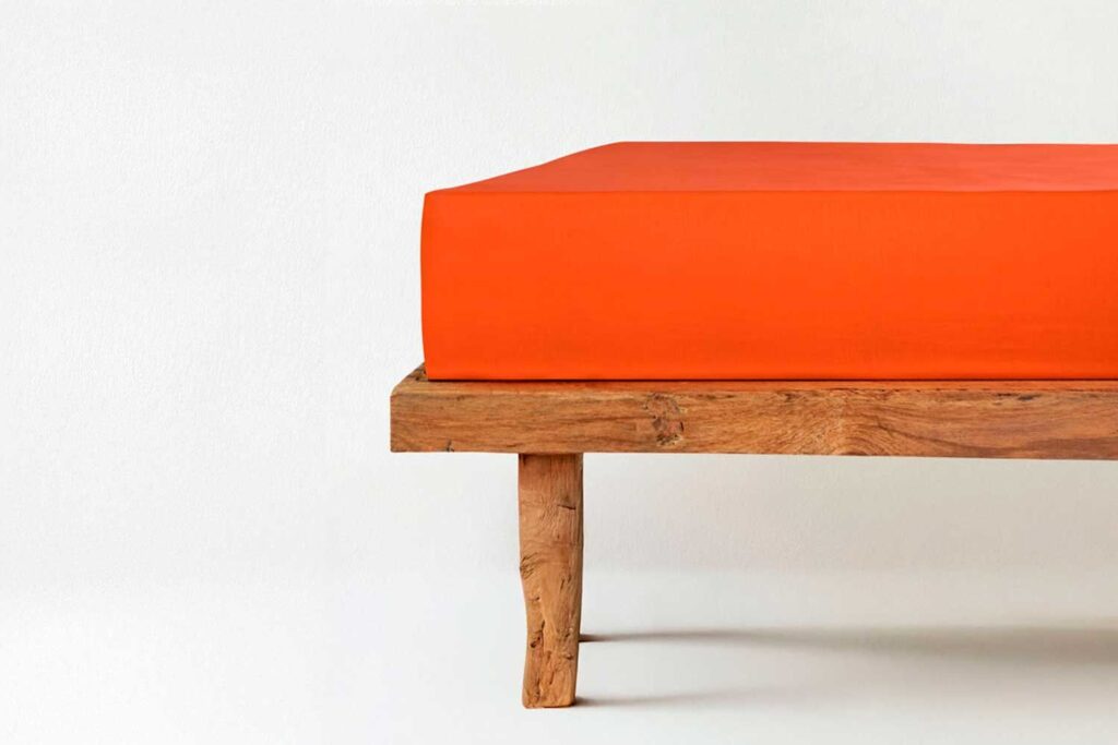 Lastikli Çarşaf Pamuk - Orange — fotoğraf 1