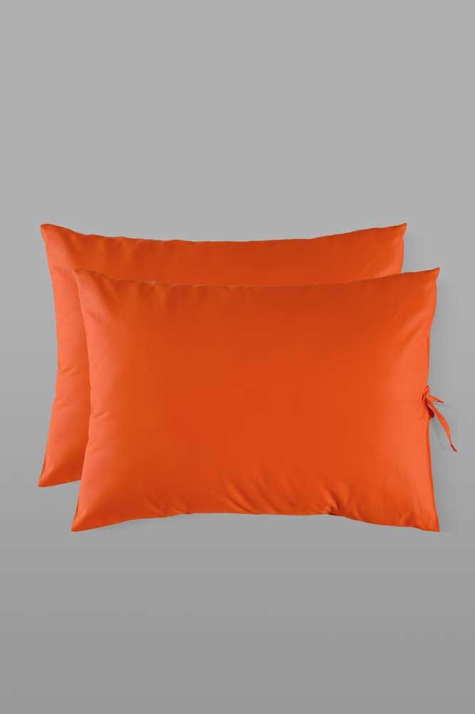 Pamuk Yastık Kılıfı Bağcıklı (Aurosoft) - Orange — fotoğraf 3
